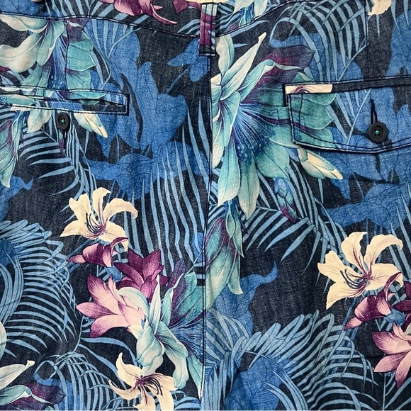 Tommy Bahama Island Active Hybrid Shorts Men 38 Tropical Floral Print Blue - Picture 5 of 9
